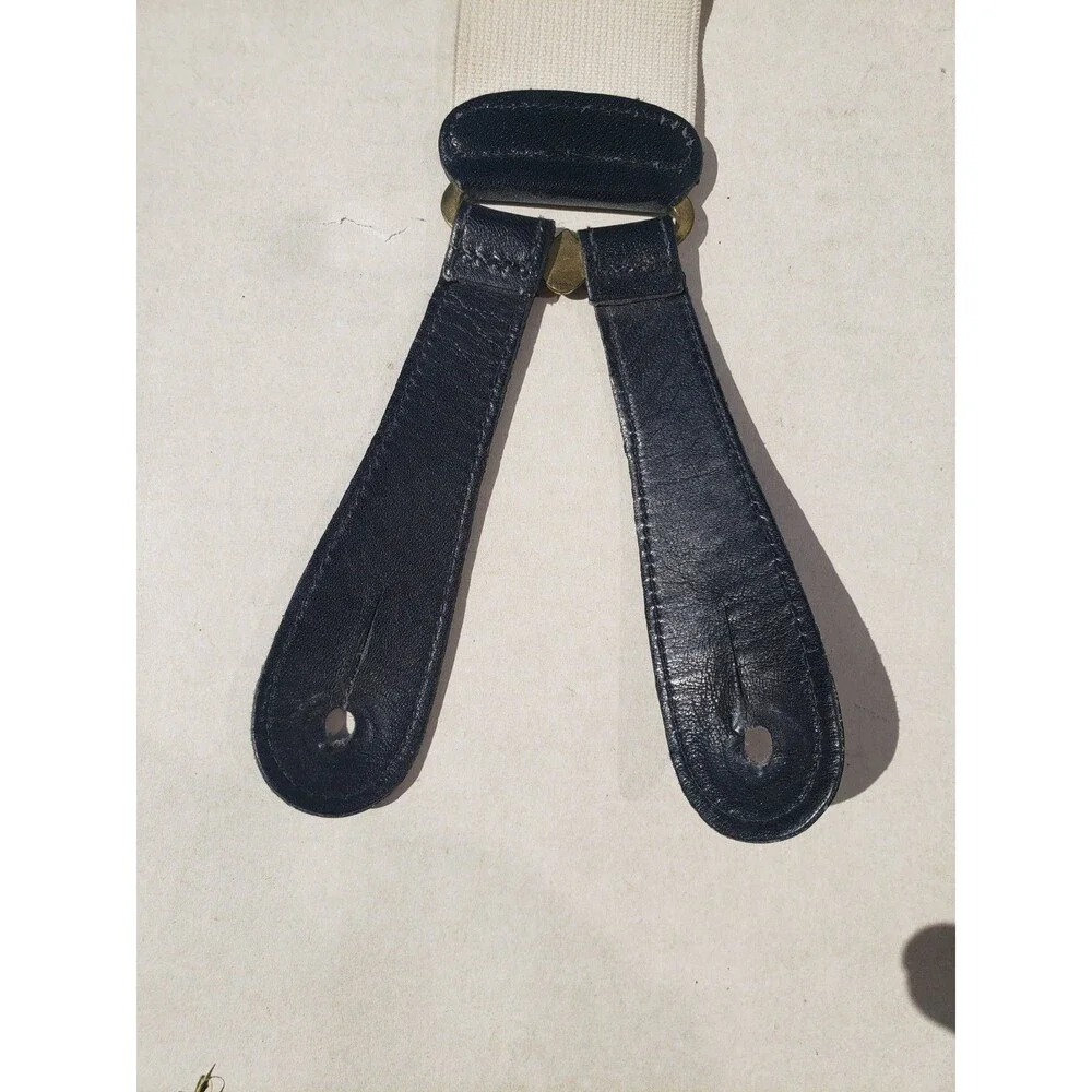Trafalgar VG authentic black peacock urn feathers silk leather braces suspenders - Picture 15 of 16